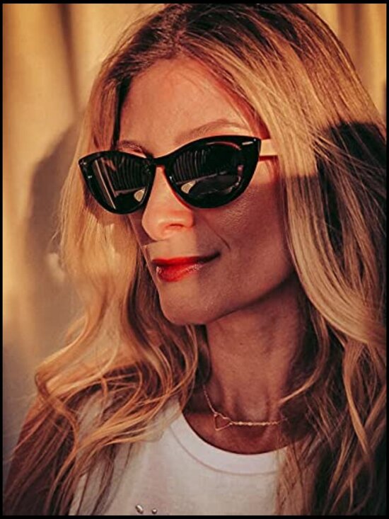 Polarized Bamboo Cat Eye Sunglasses with Spring Hinges main image 6
